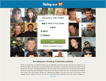 Tablet Screenshot of datingover50.co.za